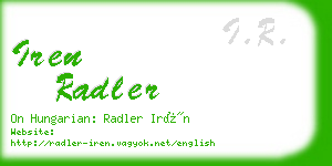 iren radler business card